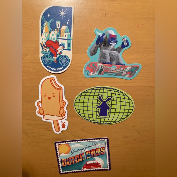 Random Lot of 6, rare hard to find Dutch bros stickers, Christmas Arizona - Picture 11 of 16